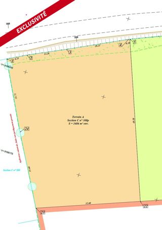  Terrain  vendre 1686 m