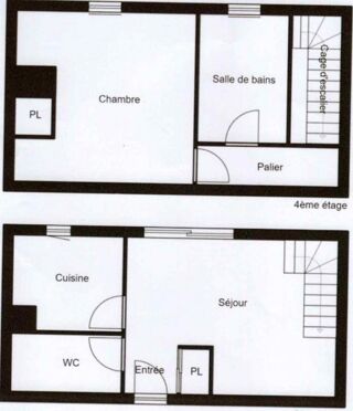  Duplex/triplex  vendre 2 pices 46 m